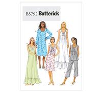 Butterick Patterns B5792 Patrons de Hauts, Robes et Pantalons pour Femme Blanc Taille ZZ L/XL/XXL