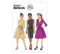 Butterick Patterns b5850 Patron 10-12-14-16 pour Robes, Lot de 1, Blanc