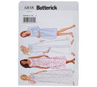 Butterick Patterns B6838 Patrons de Chemises de Nuit pour Femme Blanc Taille L/XL
