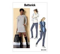 Butterick Patterns Butterick Motif 6388 ZZ Robe pour Femme Débardeur et Pantalon, Multicolore, Tailles LRG-XXL