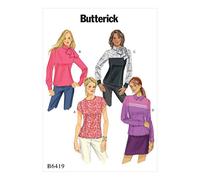 Butterick Patterns Butterick Motif 6419 A5, Femme Chemisier, Tailles 6-14, Multicolore