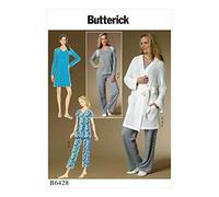 Butterick Patterns Butterick Motif 6428 ZZ, Patron de Robe, Top, Robe et Pantalon, Tailles LRG-XXL, Multicolore