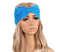 Butterme Femme élégante Dentelle rétro Turban Twist noué Head Wrap Bandeau Bandeau pour cheveux Sport Yoga Dentelle Wrap