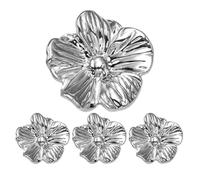 Button Covers For Women Blouses - 4PCS Clip On Shirt Button Covers | Cufflink Style Detachable Alloy Flower Collar ButtonS Clips For Girls Wife Dress Wear