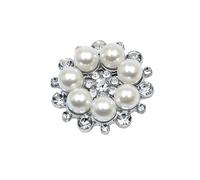 Button Covers For Women | Faux Pearl Alloy Effortless Application Flower Cufflinks - Bouton Cover Cufflinks | For Offices Business Indoor Outdoor Travel Shirts Dress Ladies Chest Cuffs Jeans Jewelry
