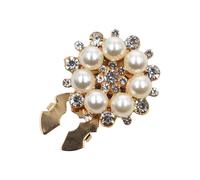 Button Covers For Women | Faux Pearl Alloy Effortless Application Flower Cufflinks - Bouton Cover Cufflinks | For Offices Business Indoor Outdoor Travel Shirts Dress Ladies Chest Cuffs Jeans Jewelry