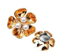 Button Covers for Women,Floral Pearl DIY Decorative Fancy Accessories,Crystal Button Covers,Elegant Floral Design,for Clothing Dress Sewing DIY Craft