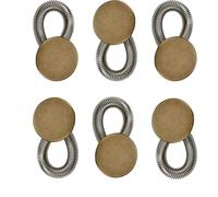 Button Extender for Jeans & Pants Buttons - 6-Pack Metal Waist Band Expander, Super Sturdy Flex Pant Extenders Adds 1-2 Inches, Ideal for Women & Men, No-Sew Easy Use (#8)