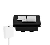 Button - Flexible Shiny Push Button Topper,Threaded Universal Tank Parts Replacement Fits Most Toilets