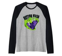Button Mash Club Retro Gaming Arcade Player Video Game Manche Raglan