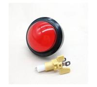 Button of 60mm game console Round responder with light self reset button video game basketball water machine accessories NWPNLXEA(Rot)