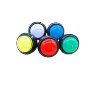Button of 60mm game console Round responder with light self reset button video game basketball water machine accessories NWPNLXEA(Red-set)