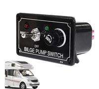 Button Panel for Boat - Yacht Rocker Control, Multi Switch Board with Fuse Box, Marine Grade Aluminum, Manual Circuit Protection, Bilge Pump System Hub for Boat Truck RV Marine Vessel