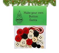 Button Snowman Ornement Kit - DIY Christmas Buttons Ornement Kit | Button Fait À La Main Kits De Pendentif Arbre De Noël Du Père Noël | Boutons D'ange De Neige Drôle Art Décoration Suspendue