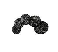 Buttons for Crafting, Boutons à Queue en Métal for Coudre Or Noir 15-25mm 10pcs(Black,20mm)