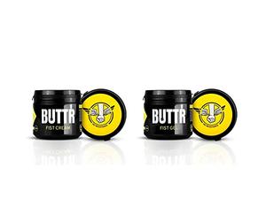 BUTTR Crème à Fiston - Lubrifiant à Base de Silicone - 500ml & Fisting Gel - Lubrifiant à Base d'Eau - 500ml