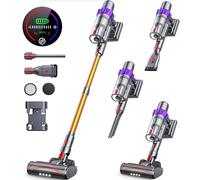 Buture Pro 450W/38Kpa Aspirateur Balai sans Fil, 55Mins Aspirateur sans Fil Puissant Ecran Tactile＆Bouton Mécanique-1,5L Aspirateur Balai Debout-pour Poils d'animaux/Tapis/Sols Durs-Silencieux
