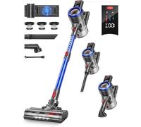 Buture Pro Aspirateur Balai sans Fil, Borne de Recharge Murale, Autonomie de 55 Mins,38 KPA/450W, Batterie Amovible, Écran Intelligent, Capacité de 1,5 L Aspirateur Balai pour Poils Animaux/Sol/Tapis