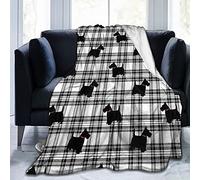 ButxeT Couverture Scottish Terrier Plaid Scotty Dog Ultra Douce Micro Chaude pour Canapé Couvertures De Lit Légères pour Canapé Chaise Chambre Salon 150 X 125 cm
