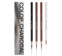 Butyeak Charbons de Couleur Crayon, Ensemble de Dessin au Fusain, Crayon de Dessinrayons de Couleur, Crayons de Croquis, Crayons Blanc Dessin, pour Croquis, Ombrage, Mélange, Portrait