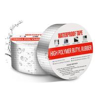 Butyle en Étanche Ruban, 2 Pièces Ruban Adhésif Etancheite en Feuille D'aluminium anti Fuite, Imperméables Ruban de Réparation pour Fuite de Toit, Fissure de Tuyau (5m x 5cm)