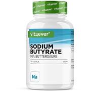 Butyrate de sodium - 180 gélules de 600 mg - Premium : 90% d'acide butyrique - Butyrate de sodium pur sans additifs indésirables - Hautement dosé, végétalien