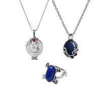 BUUFAN Lot de 3 colliers d'ouverture The Vampire Elena Verveine Verveine Daywalking Katherine Charm Charm Bague Damon pour Fans, alliage, alliage de zinc, sans pierre précieuse, Alliage, alliage de