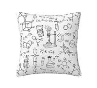 BUULOO 45,7 x 45,7 cm Housse de coussin imprimée chimie, housse de coussin de canapé, salon, salle d'étude, chambre à coucher, etc. Halloween, Noël, utilisation générale quotidienne.