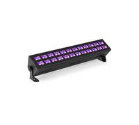 BeamZ BUV243 Barre LED Lumière Noire UV - 24 LEDs, Soirée Fluo/Halloween, DMX, Fixation Mur et Plafond, Effet Stroboscope, Idéale pour les DJs Mobiles, Bowlings, Soirées Halloween