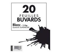 Buvard Lot de 20 feuilles de Buvards bLANC 115G