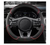 BUVBRJDR Couvre Volant Voiture, pour Ford Fiesta St Line 2018 2019 2020 Respirant Protege Volant Voiture Souple Durable Caches de Volant Accessoires Interieur Voiture,C-D