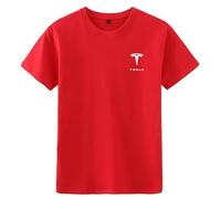 BUVBRJDR T-Shirt Hommes, pour Tesla Model 3 2017-2024 T-Shirt À Manches Courtes Doux Décontractés Manches Courtes Évacuant L'humidité Demi-Manches Manches Courtes,E-L