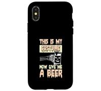Buveur de bière amusant d'Halloween maintenant Give Me A Beer Coque pour iPhone X/XS