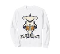Buveur de bière en Forme de Requin martelé Lets Get Sweatshirt