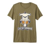 Buveur de bière en Forme de Requin martelé Lets Get T-Shirt Haut de Gamme