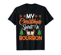 Buveur de Bourbon de Noël Mon Esprit de Noël est Bourbon T-Shirt