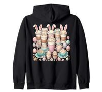 Buveur de café de Pâques, lapin de Pâques, design amateur de café Sweat à Capuche