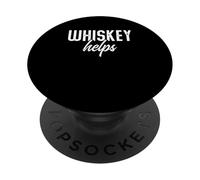 Buveur de Scotch Amusant à Boire du Bourbon Qui Dit Que Le Whisky Aide PopSockets PopGrip Adhésif