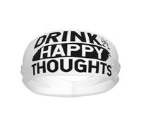 Buvez des Pensées Positives Femme Homme Bandeau Cheveux Respirant Headband Antidérapant Bandeau De Sport pour Basketball Tennis Running Yoga