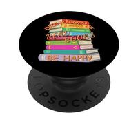 Buvez du café, lisez des Livres, Soyez Heureux, Design pour Les Amateurs de Livres PopSockets PopGrip Adhésif