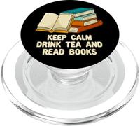 Buvez du thé et lisez des Livres en lisant de la littérature vers de Livres PopSockets PopGrip pour MagSafe
