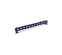 BUVW123 Barre lumineuse de 12 LED UV / blanc chaud - commande séparée - silencieux - aluminium noir