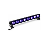 BUVW83 Barre lumineuse de 8 LED UV / blanc chaud - commande séparée - silencieux - aluminium noir