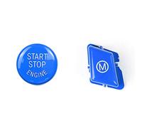 Buwei 1 Ensemble Bouton de modèle de Volant de Voiture M avec Bouton de démarrage d'arrêt du Moteur pour BMW-3 série M3 E90 E91 E92 E93 2007-2013 Accessoires de commutateur de Voiture