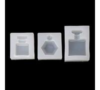 Buwei 3 pièces Bouteille de Parfum Silicone résine époxy Moule Pendentif Bonbons Chocolat gâteau Moule