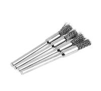 buwei 4pcs 5mm brosses de fil d'acier brosse de roue de polissage pour outils Mini fraise brossée