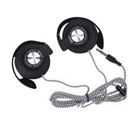 Buwei Clip-on Headphones Subwoofer Stereo Wired Headphones Compatible with 3.5mm Interface Device Sweat Resistant Earphone Ear Hooks Earphones