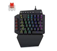 Buwei K700 Clavier de Jeu mécanique à Une Main RGB LED rétro-éclairage Interrupteur Outemu Macro clé complète définit 44 Touches LOL/Wow / dota2 / PUBG/CF