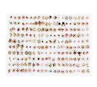 Buwei Lot de 100 Paires de Mini Boucles d'oreilles hypoallergéniques en Plastique pour Enfants