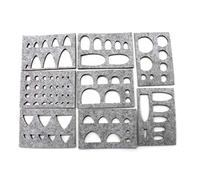 Buwei Lot de 8 moules en feutre de laine pour travaux manuels